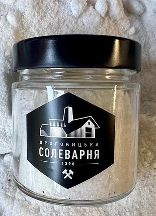 Дрогобицька сіль пластівцями, скляна банка 120 г