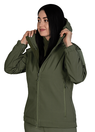 Жіноча куртка stalker softshell олива