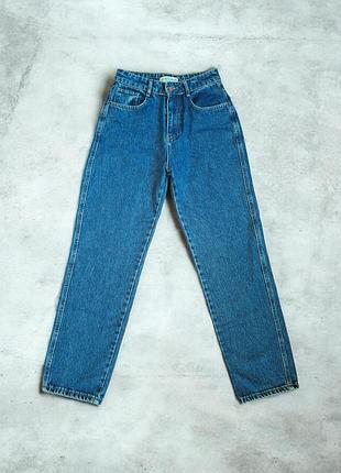 Джинси straight mid-rise, dark blue - 1707