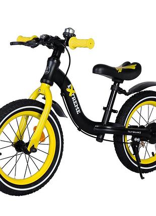 Біговел tilly extreme 14 t-212524 yellow колеса 14" надувні алюмінієва рама