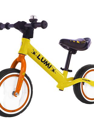 Біговел tilly lumi t-212521 yellow колеса 12" з підсвіткою