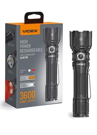Портативний світлодіодний ліхтарик videx vlf-a376 3600lm 5000k
