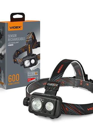 Налобний світлодіодний ліхтарик videx vlf-h189 600lm 5000k