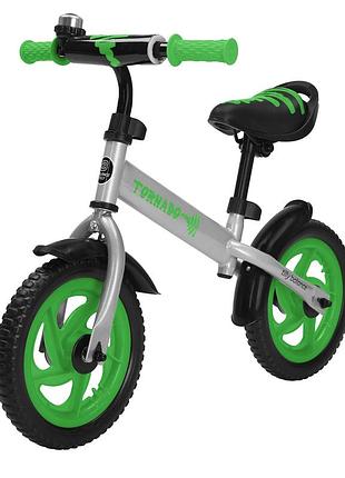 Біговел tilly tornado t-21255 green колеса 12" eva сталева рама