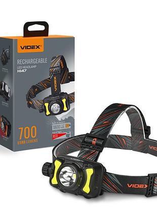 Налобний світлодіодний ліхтарик videx vlf-h147 700lm 5000k