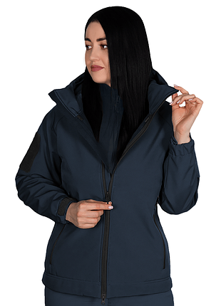 Женская куртка stalker softshell темно-синяя m