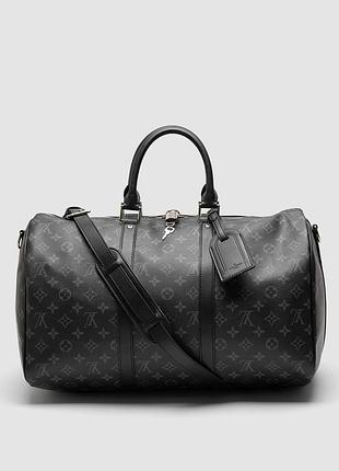 💎 louis vuitton keepall 45 eclipse grey 45 х 26 х 21 см