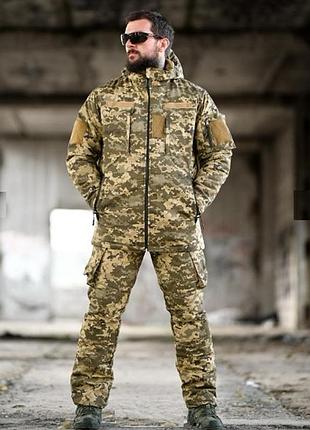 Костюм зимовий чоловічий northern куртка та штани напівкомбінезон (розмір 2xl) піксель