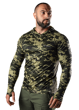 Лонгслив chiton air hood pixel green