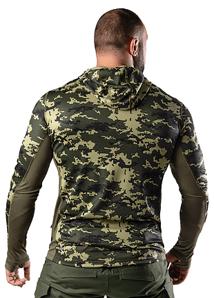 Лонгслив chiton air hood pixel green 2