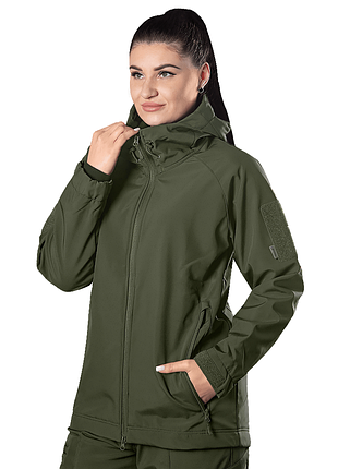 Жіноча куртка stalker softshell олива l