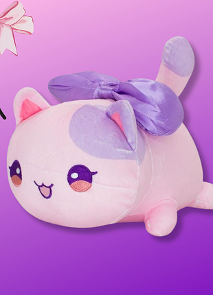 Мягкая игрушка аниме котик бантик 25 см