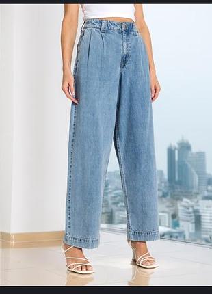 Джинси sinsay wide leg широкі у розмірі 36 з боковими кишенями