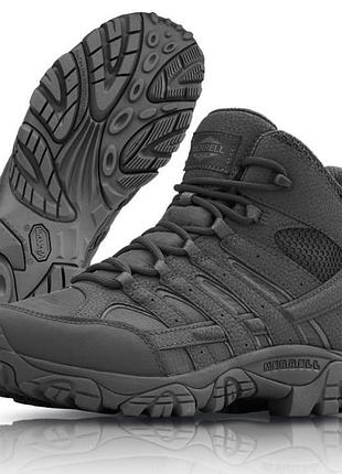Ботинки merrell moab 3 mid tactical waterproof - dark black 44