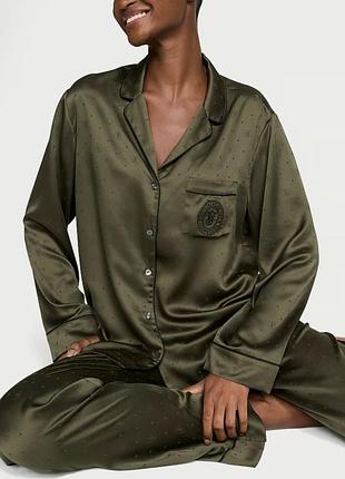Сатиновые пижамы victoria's secret xs