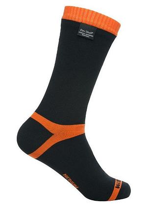 Водонепроникні шкарпетки dexshell hytherm pro ds634 (чорні з оранжевим) розмір m (39-42)