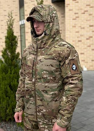 Тактичний військовий пуховик-куртка мультикам
