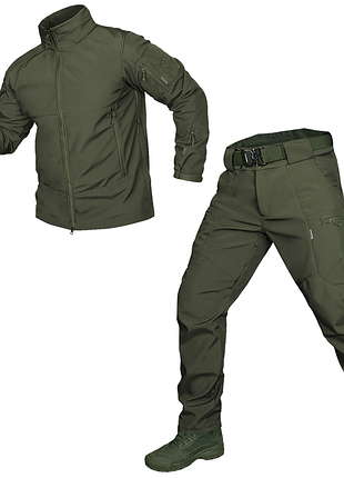 Костюм з оригінальної тканини softshell stalker phantom олива