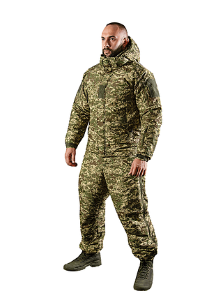 Зимовий тактичний водонепроникний комплект defender 7 lvl (куртка та штани) хижак s