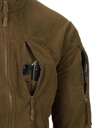 Флісова кофта helikon alpha tactical койот 7