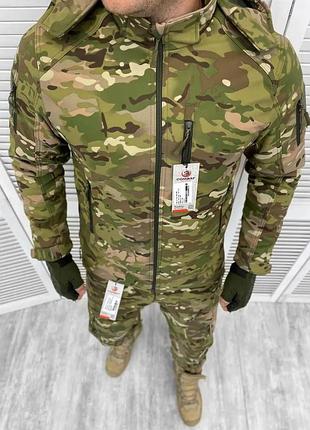 Військова куртка на мембрані softshell комбат мультикам,тактична камуфляжна куртка combat