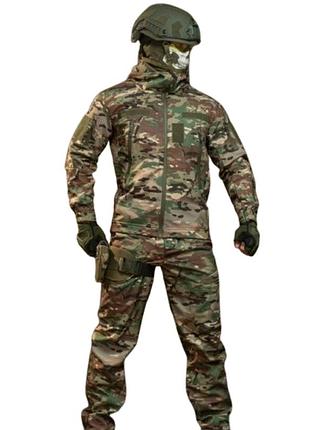 Демисезонный тактический костюм cофтшел softshell rocket нп4862 (мультикам) s