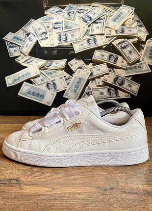 Кросівки puma basket , жіночі дуже зручні, мають білийколір, розмір 39, розмір устілки 25 сантиметрів.