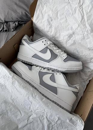 Dunk low grey white