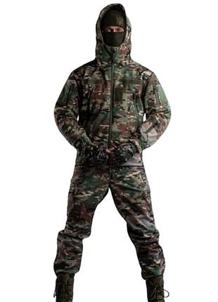 Чоловічий тактичний костюм софтшел softshell aura вт0476 (33-03) мультикам s