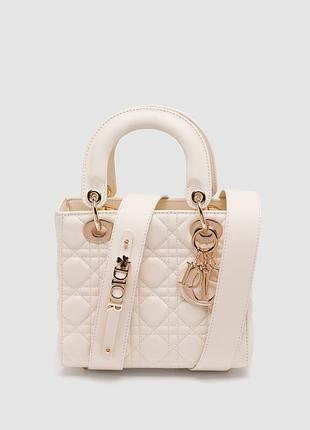 💎 christian dior small lady dior my abcdior bag cream 20 х 17 х 8 см