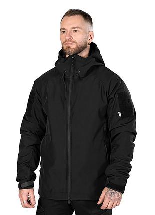Волого-вітрозахисна формена куртка із мембранної тканини softshell , куртка stalker 2.0 softshell чорна m