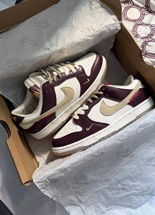 Dunk low lx white/maroon