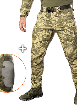 Військові штани герць 2.0 twill піксель + наколінники в подарунок l