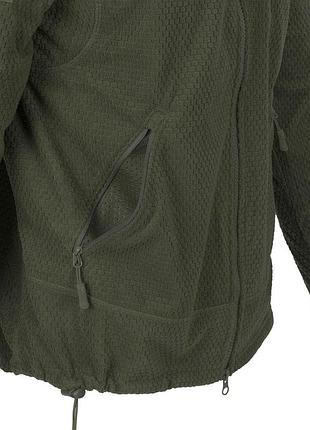 Флісова кофта helikon alpha tactical - olive green 6
