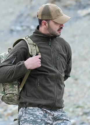 Флісова кофта helikon alpha tactical - olive green 9