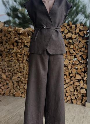 Лляний костюм massimo dutti