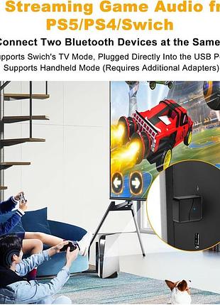 Аудиоадаптер tx40 usb bluetooth 5.2 для pc/ps4/ps5/switch/windows/linux, переходник угловой usb a 3.0 male - usb a female, aptx 5