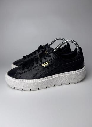 Шкіряні кеди puma platform trace ostrich