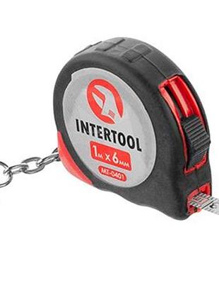Рулетка intertool 1м x 6мм (mt-0401)