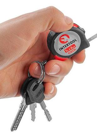 Рулетка intertool 1м x 6мм (mt-0401) 6