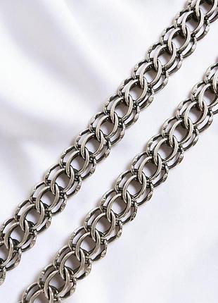 Серебряная цепочка «питон» (55см) 6001-11л