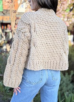 Плюшевий кардиган ручної роботи