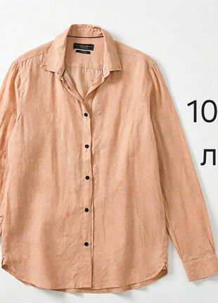 100% лен, льняная рубашка jack & jones premium (размер l)