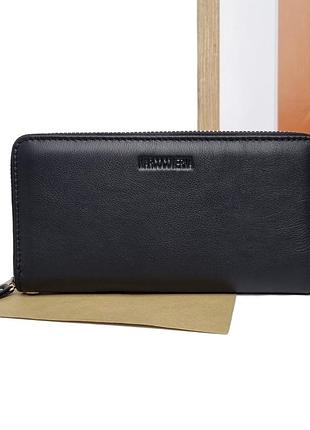 Великий гаманець-клатч натуральна шкіра чорний арт.m38-3 black m.coverna (548)