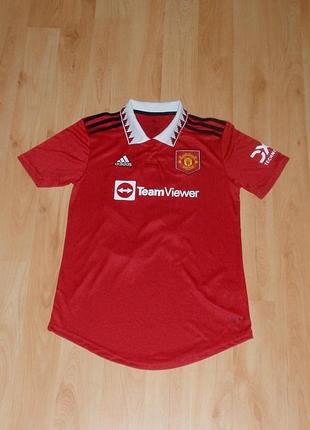 Детская футбольная футболка поло adidas aeroready fc manchester united 10/ фк манчестер original boy red devils