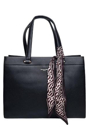 Женская сумка-тоут экокожа черный арт.cm8204 black davidjones франція