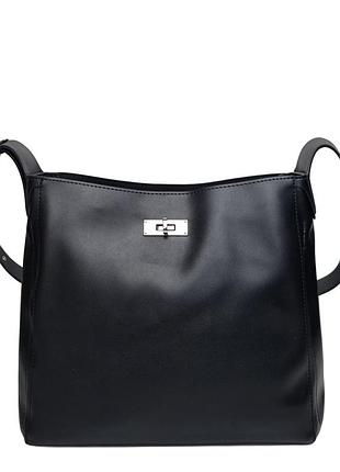 Мягкая сумка-мешок экокожа черный арт.cm8594 black davidjones франція