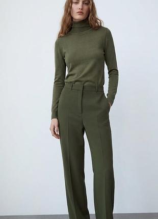 Стильные классические брюки брюки брюки zara с высокой посадкой