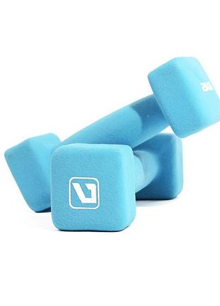 Гантелі неопренові пара liveup square head dumbbell
