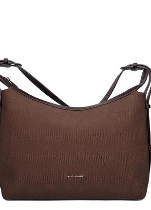 Модна жіноча сумка-мішок екошкіра коричневий арт.cm8575 d.brown davidjones французька